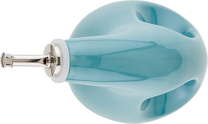 Rachael Ray 48467 Ceramic EVOO Oil and Vinegar Dispensing Bottle with Spout, 24 Ounce - Agave Blue - Image 8