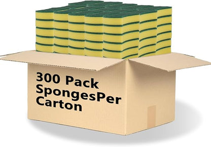 300 Pack Kitchen Cleaning Sponges, Eco Non-Scratch for Dish,Scrub Sponges. by WUHUIXOZ