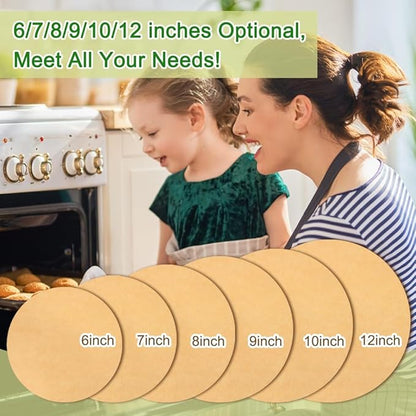 BOYAN Parchment Paper Rounds, Set of 220, Non Stick 9 Inch Parchment Paper for Baking, Pre-cut Cake Pan Parchment Paper Sheet for Round Cake Pan, Springform Pan, Air Fryer and More
