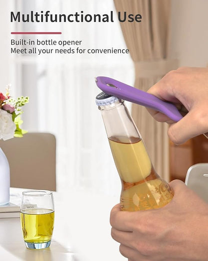 CYDW Mason Jar Opener Tool with No Lid Dents or Damage, Can Opener Manual Multi-Purpose, Easy Twist Manual Handheld Top Remover Utensil, Canning Supplies Tools and Bottle Opener, Made For Lifetime