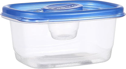 Glad GladWare To Go Snack Food Storage Containers with Lids, Medium Rectangle BPA Free Plastic with Built-In Dressing Cup for Salads and Snacks, Microwave Dishwasher Safe, 24 Oz, 4 Count - 6 Pack - Image 5