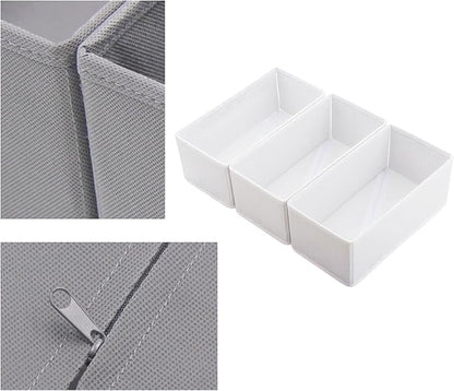 Clothes Drawer Organizer Set (3, White)