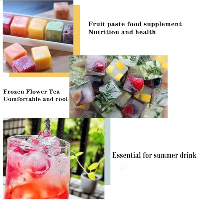 TAO CICADA Ice Cube Tray, 3 Pack Silicone Ice Cube Molds, Ice Cube Trays, Silicone Ice Trays, Easier to Release, BPA Free for Alcohol/Coffee/Beverages (Pink, Light blue, Purple) - Image 7