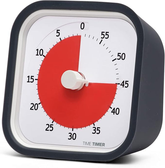 TIME TIMER 60 Minute MOD Education Edition ⁠— Visual Timer with Desktop Software for Kids Classroom Learning, Teachers Desk Clock, Study Tool and Office Meetings with Silent Operation (Charcoal)