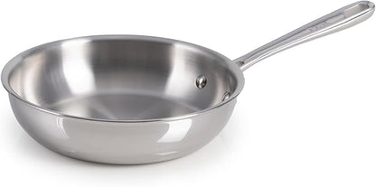 T-Fal Pro Tri-Ply Stainless Steel Fry Pan, 8 Inch, Induction Compatible, Oven Safe 500°F, Fast & Even Heat, Professional Quality & Durability, Frying Pan, Skillet, Cookware, Silver by T-falbrand