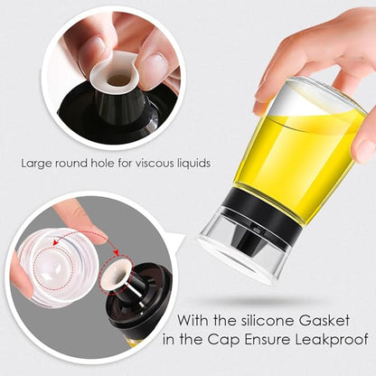 Outdoor Oil Dispenser Bottle for Camping, 160 ml/5.4 oz Glass Olive Oil and Vinegar Cruet, Leak-proof Well Sealed for Picnic Kitchen, 2 Pack - Image 4