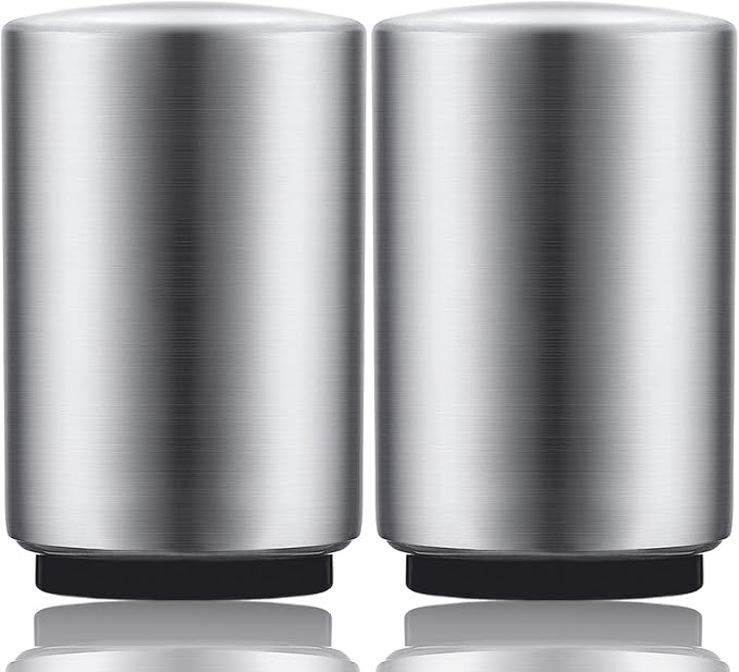 2PCS Premium Beer Bottle Opener, Automatic Stainless Steel Quick Pop the Top Can Openers by Magnet Catching No Damage Caps, Wine Accessory Push Down Off Magnetic Bartender Tool for Home Picnic Camping by Swaytail
