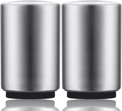 2PCS Premium Beer Bottle Opener, Automatic Stainless Steel Quick Pop the Top Can Openers by Magnet Catching No Damage Caps, Wine Accessory Push Down Off Magnetic Bartender Tool for Home Picnic Camping by Swaytail