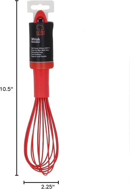 Chef Craft Premium Silicone Wire Cooking Whisk, 10.5 Inch, Red - Image 8