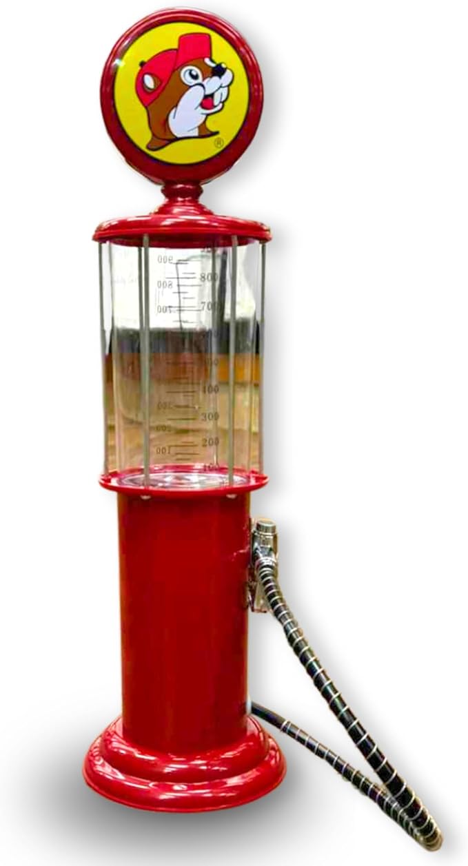 Buc-ee's Gas Pump Beverage Dispenser, 34 ounces