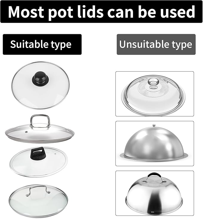 Pot Lid Holder While Cooking, 304 Stainless Steel Spoon Rest with Lid Holder for Countertop, Multifunctional Pan Lid Storage and Utensil Organizer for Stove Top