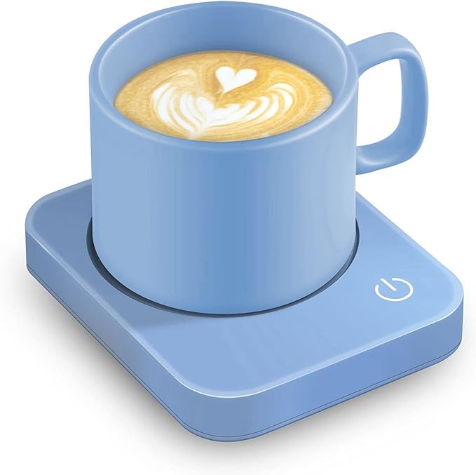 VOBAGA Coffee Mug Warmer for Desk with Auto Shut Off & 3-Temp Settings, Coffee Cup Warmer with Smart Safety Alert Home Office Accessory, Perfect for Coffee, Tea, Milk (No Mug) by VOBAGA
