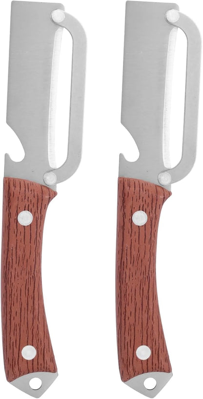 2pcs Multi-Functional Vegetable Peeler with Ergonomic Handle, Stainless Steel Thick & Thin Skin Fruit Peeler with Bottle Opener, Not for Left-Handed Users, Practical Kitchen Tool for Apple Potato by Unknown