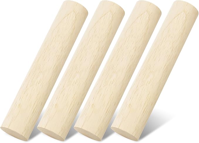 6 Inch Small Wooden Rolling Pin, 4 PCS Dumpling Dough Roller Wooden Mini Rolling Pins, Wooden Rolling Pin Set for Fondant, Pasta, Bread, Pastry, Cookies, Pizza, Pie Kitchen Utensil Tool by Unknown