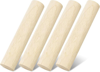 6 Inch Small Wooden Rolling Pin, 4 PCS Dumpling Dough Roller Wooden Mini Rolling Pins, Wooden Rolling Pin Set for Fondant, Pasta, Bread, Pastry, Cookies, Pizza, Pie Kitchen Utensil Tool by Unknown