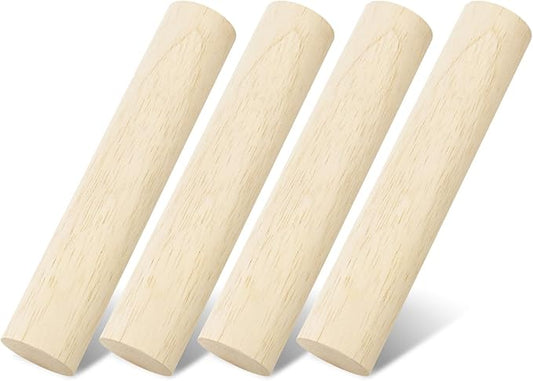6 Inch Small Wooden Rolling Pin, 4 PCS Dumpling Dough Roller Wooden Mini Rolling Pins, Wooden Rolling Pin Set for Fondant, Pasta, Bread, Pastry, Cookies, Pizza, Pie Kitchen Utensil Tool by Unknown