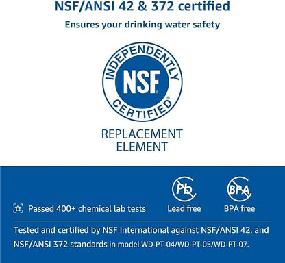 [Original] Waterdrop PF-01A Water Filter Replacement for Waterdrop Pitcher Filtration System, NSF Certified, Reduces Lead, PFAS, PFOA/PFOS, Chlorine, Last Up to 3 Months or 200 Gallons, 2 Pack