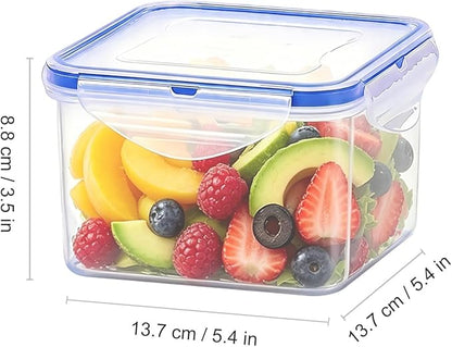 KIGI Square Food Storage Containers with 4-Sided Locking Lid, 30.4 OZ, Leak proof, Ideal for Lunch and Meal Prep, BPA-Free Plastic, 6-Piece, 3.75 Cup