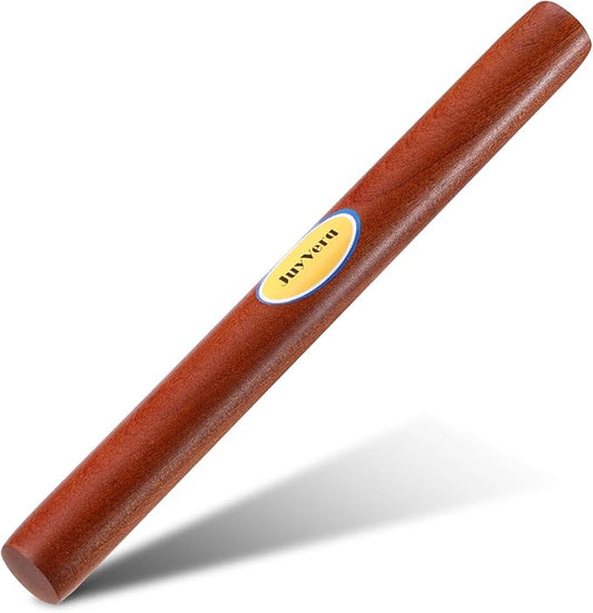 Wood Rolling Pin (15.75 Inches), Non-Stick Rolling Pin for Baking, Natural Sapele Wood Dough Roller for Pizza, Fondant, Pie, Cookie, Pastry, Essential Kitchen Tool by Unknown