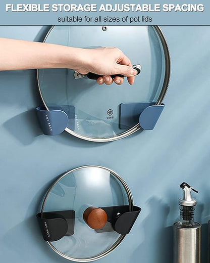 Tendiren Pot Lid Organizer, 6 Pairs of Adjustable Wall Mount Pot Lid Holder Cabinet Door, Pot and Pan Hangers for Kitchen Wall Mount, Cabinet Door Lid Organizer, Save More Space - Image 5