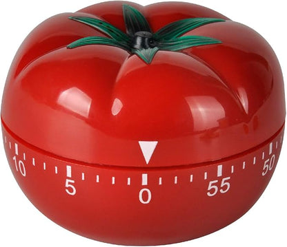 Jayron JR-WG017 Kitchen Cooking Timer Tomato Cartoon Mechanical Countdown Hour Meter for Cooking Homework Baking Learning Body-Building