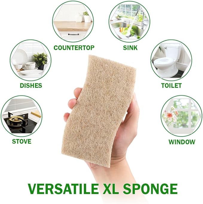 AIDEA XL Sponges Kitchen, 12Count, Non-Scratch Dish Sponges, Large Natural Sponge for Non Stick Cookware, Cellulose Cleaning Sponge for Dishes, Bathroom, Household - Image 7
