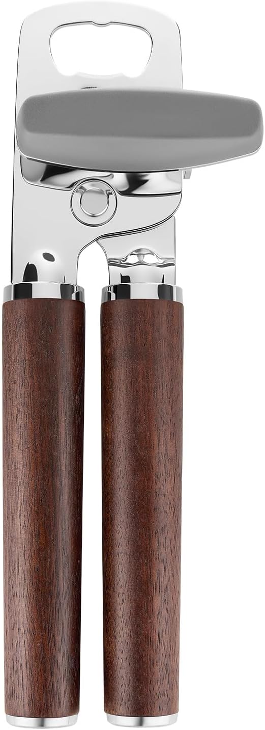 KULUNER Jar & Bottle Opener with Solid Walnut Wood Handle, Large Easy-Turn Knob, Manual Handheld Design for Arthritis & Weak Hands, Non-Slip Grip Kitchen Tool (Natural Walnut)