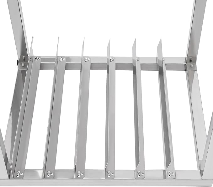 6 Tier Bun Pan Rack, Aluminum Bakery Rack for Half or Full Sheets, Commercial Dough Pizza Baking Tray Racks, Storage Cooling Rack, Bread Baking Equipment For Home Restaurant Kitchen (6 Tier)