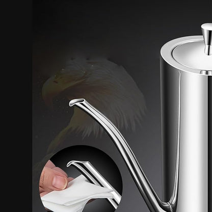 KSENDALO Stainless Steel Olive Oil Dispenser - 24oz/700mL Leakproof Oil Bottle, Premium One-Piece Design with Long Narrow Spout, Vertical Handle Kitchen Cruet for Precision Pouring - Image 6