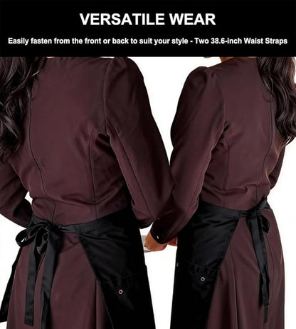 TiwerlfeServer Waist Aprons with 5 Pockets - 11.5 Inch Waterdrop & Oil Resistant Waitress Waiter Half Apron