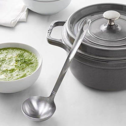 Stainless Steel Kitchen Ladle, Heavy Duty One-Piece Construction Cooking Ladle, Punch Soup and Stew Serving Ladles Scoop