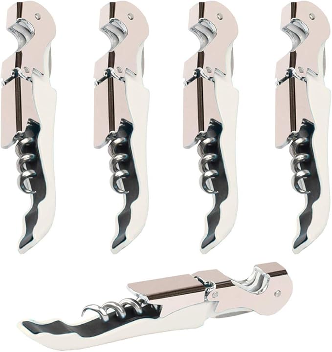 Professional Waiter Corkscrew Wine Openers Set(4PCS), Heavy Duty Stainless Steel Hinges Wine Key for Restaurant Waiters, Sommelier, Bartenders by Kit-Home