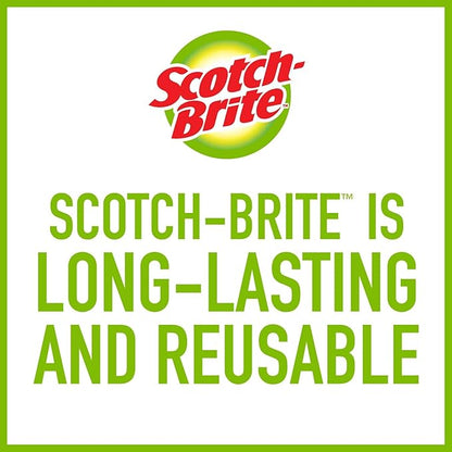 Scotch-Brite Heavy Duty Scouring Pad,Dish Scrubber for Kitchen + Outdoor,8 Scrub Pads for Uncoated Pots and Pans,Cast Iron Cooktops,Grill Grates,Oven Racks,& BBQ,Durable,Long-Lasting,(Pack of 12) - Image 8