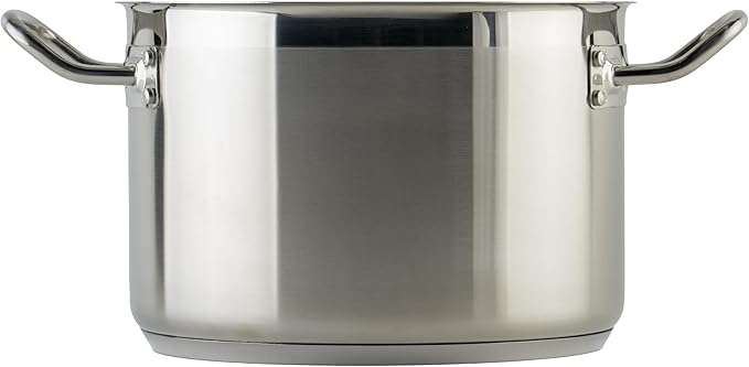 Winco Heavy-Duty Stainless Steel Stock Pot with Cover, 8 Quart - Image 2