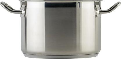 Winco Heavy-Duty Stainless Steel Stock Pot with Cover, 8 Quart - Image 2