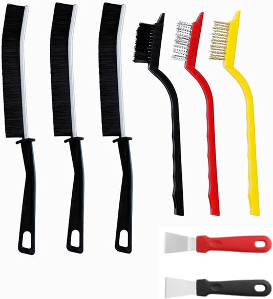 Crevice Cleaning Brush Set, Multifunctional Hard Bristle Brushes, Bathroom, Toilet, Kitchen Sink Dead Corner, Window Gap, Floor Brush, Sink, Cup (8pcs)