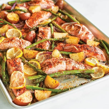 Nordic Ware Naturals Half Sheet - USA Made Aluminum Commercial Quality Sheet Pan for Baking or Roasting, Encapsulated Galvanized Steel Rim Prevents Warping, 1-Pack - Image 4