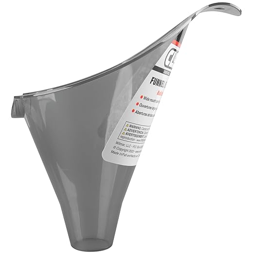 Performance Tool W4056 Clear View Easy-Fill Funnel - 1/2 Pint, Shallow Spout for Radiators and Fluids