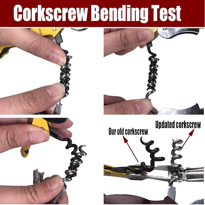 Professional Waiter Corkscrew Wine Openers Set, Heavy Duty Stainless Steel Hinges Wine Key for Restaurant Waiters, Sommelier, Bartenders - Image 5