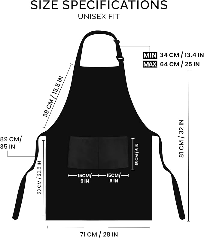 Utopia Kitchen 2 Pack Bib Apron, Adjustable with 2 Pockets, Water and Oil Resistant, Cooking Kitchen Chef Apron for Women Men - Image 2