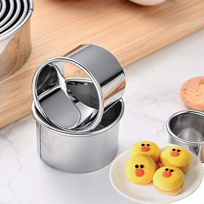 5Pcs Cookie Cutters - Stainless Steel Biscuit Cutters/Dumpling Cutters/Cake Pastry Cutters/Cake Cookie Scone Cutters Molds stamps for Cooking Baking (Round Edge, 5Pcs) - Image 6