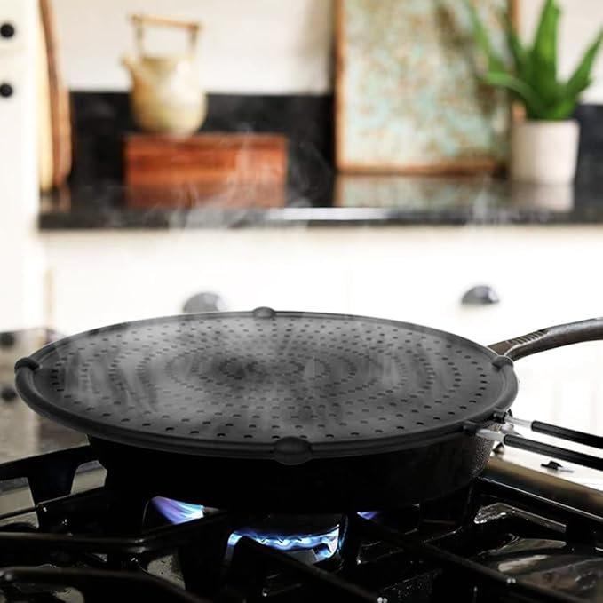Splatter Screen for Frying Pan, Grease Splatter Guard, Heat-Resistant Splatter Guards for Frying, Silicone Splatter Guard for Everyday Cooking, Dishwasher Safe （16in×12in×0.5in） - Image 6