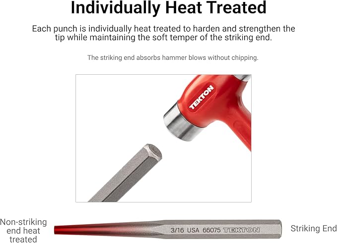 TEKTON 5/16 Inch Solid Punch | 66078 | Made in USA