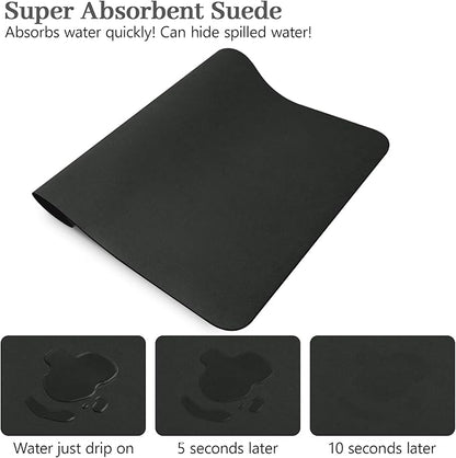 Bloss Coffee Mat, Dish Drying Mat, Coffee Bar/Maker Mat, Kitchen Counter Mat, Absorbent Hide Stain Rubber Backed Dish Drying Pad(12.2"x19.7", Black) - Image 8