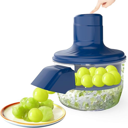 Automatic Grape Peeler Machine,Electric Peeling Machine for Grape,Automatic Garlic & Cherry Tomato Peeler Skin Remover Tool for Small Fruits,Efficient Peeling Kitchen Gadget for Home Use (Blue) by fopudy