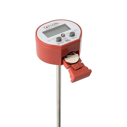 Taylor Waterproof Digital Instant Read Thermometer For Cooking, BBQ, Grilling, Baking, And Meat, Comes With Pocket Sleeve Clip, Red - Image 7