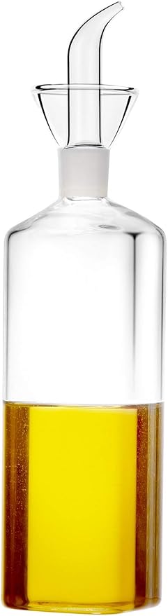 16 ounce/480ml Glass All-Purpose Cruet, Glass Oil Decanter and Cruet for Kitchen and BBQ (Square-16 oz)