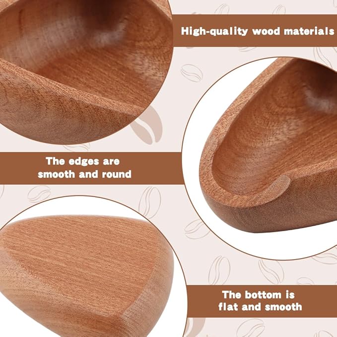 Coffee Bean Dosing Cup,Wood/Ceramic Coffee Dosing Tray Coffees Bean Weighing Tray Weigh Coffees Beans Container,with Spray Bottle Measuring Spoon For Coffe e Or Tea - Image 7