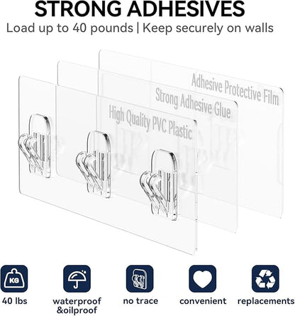 YASONIC Shower Caddy Adhesive, Rustproof Shower Shelves for Inside shower, No Drilling Bathroom Organizers and Storage, 6 Pack Large Capacity Bathroom Caddy for Kitchen & Home Decor-XXL Size - Image 7