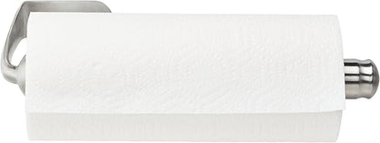 Kamenstein Perfect Tear Wall Mount Paper Towel Holder, Patented Design for One-Handed Use, Rounded Finial, 14-Inch, Brushed Silver Metal Finish - Image 3